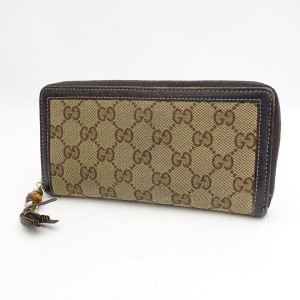 GUCCI / グッチ ◆GGキャンバス ラウンドファスナー長財布 224253 ブランド【財布/サイフ/ウォレット/wallet/コイン】 【中古】 