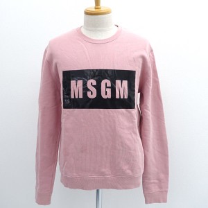 MSGM / エムエスジーエム ◆スウェット/トレーナー/ロゴ/ピンク/サイズL 2140MM68 メンズファッション 【中古】 