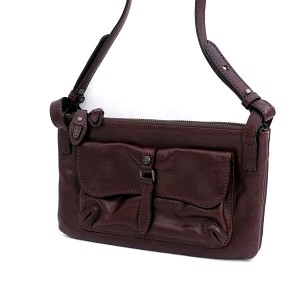 Dakota / ダコタ ◆ショルダーバッグ/2層/レザー/牛革/ブラウン 【バッグ/バック/BAG/鞄/カバン】 【中古】 