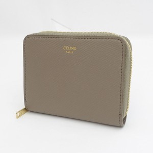 CELINE / セリーヌ ◆コンパクト ジップドウォレット ラウンドファスナー コインケース【財布/ウォレット/コイン】【中古】