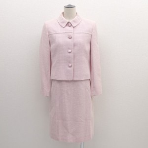 courreges / クレージュ ◆セットアップ/フォーマル/ジャケット/ワンピース/ピンク/サイズ9 EFNAG-31890  【古着】 【中古】 