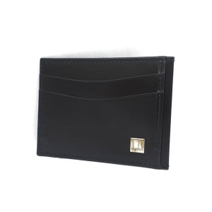 DUNHILL / ダンヒル ◆ロゴプレート レザー カードケース パスケース ブランド【カード/パス/定期/Suica/スイカ/ICOCA】【中古】