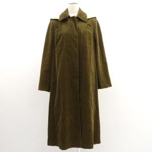 美品 LES COPAINS モヘヤ ノーカラーロングコート イタリア製 M 【公式