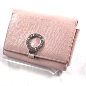 BVLGARI / ブルガリ ■ブルガリブルガリ カードケース レザー ピンク ブランド【財布/サイフ/ウォレット/wallet】 【中古】 