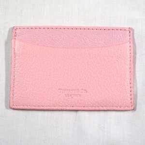 TIFFANY&Co. / ティファニー ■カードケース レザー ピンク ブランド【カード/パス/定期/Suica/スイカ/ICOCA】 【中古】 