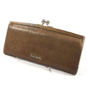 Paul Smith / ポールスミス ■がま口 長財布 レザー ブラウン ブランド【財布/サイフ/ウォレット/wallet/コイン】 【中古】 