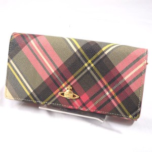 Vivienne Westwood / ヴィヴィアンウエストウッド ■ダービー 長財布 赤【財布/サイフ/ウォレット/wallet/コイン】【中古】