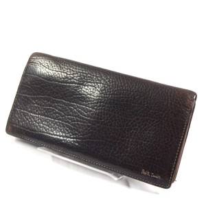 Paul Smith / ポールスミス ■二つ折り長財布 レザー ブラウン ブランド【財布/サイフ/ウォレット/wallet/コイン】 【中古】 