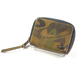 Vivienne Westwood / ヴィヴィアンウエストウッド ■カモフラージュORB コインケース レザー 茶 VW1【小銭入れ】 【中古】 