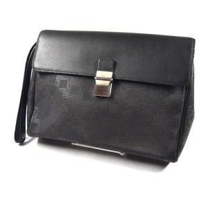 DUNHILL / ダンヒル ■セカンドバック　ブラック　レザー　ナイロン　 ブランド【バッグ/バック/BAG/鞄/カバン】 【中古】 