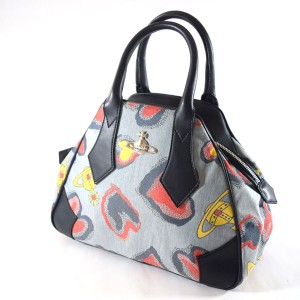 Vivienne Westwood / ヴィヴィアンウエストウッド ■ハンドバック　グレー　イエロー　ネイビー　【バッグ/鞄】 【中古】 