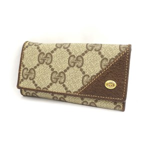 GUCCI / グッチ ■GG 6連キーケース レザー ベージュ ブラウン ブランド【KEY/キー/鍵】 【中古】 