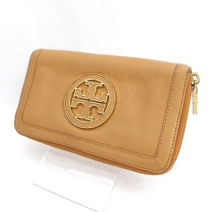 TORY BURCH / トリーバーチ ■ラウンドファスナー長財布 レザー 221100227 ブランド【財布/ウォレット/コイン】 【中古】 