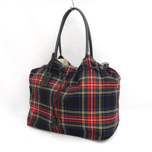 Felisi / フェリージ ■トートバッグ セミショルダー チェック柄 マルチカラー 10-97 ブランド【BAG/鞄/カバン】 【中古】 