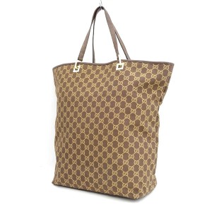 GUCCI / グッチ ■トートバッグ　GGキャンバス ブラウン  ブランド【バッグ/バック/BAG/鞄/カバン】 【中古】 