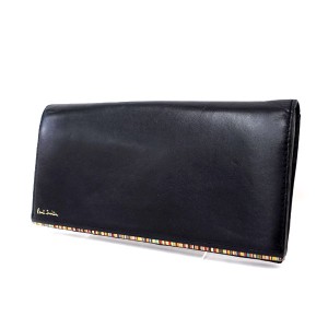 Paul Smith / ポールスミス ■長財布 レザー ブラック カード マルチカラー ブランド【ウォレット/wallet/コイン】 【中古】 