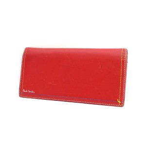 Paul Smith / ポールスミス ■二つ折り 長財布  レザー レッド  ブランド【財布/サイフ/ウォレット/wallet/コイン】 【中古】 