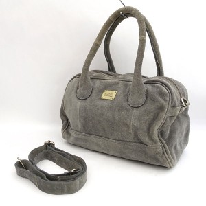 DIESEL / ディーゼル ■２WAY ショルダーバッグ スエード レザー グレー ブランド【バッグ/バック/BAG/鞄/カバン】 【中古】 