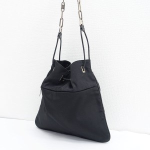 GUCCI / グッチ ■チェーン ショルダーバッグ  ナイロン ブラック 001 4036 1705 ブランド【バック/BAG/鞄/カバン】 【中古】 