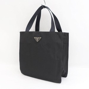 PRADA / プラダ ■ミニトートバッグ テスート ハンドバッグ ブラック ブランド【バッグ/バック/BAG/鞄/カバン】 【中古】 