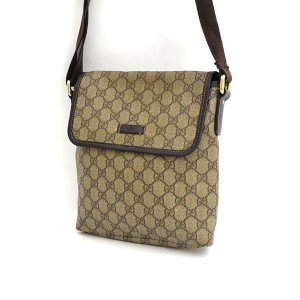 GUCCI / グッチ ■ショルダーバッグ GGスプリーム ブラウン ベージュ 223666-203998 ブランド【BAG/鞄/カバン】 【中古】 