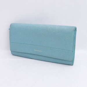 TIFFANY&Co. / ティファニー ■財布 長財布 レザー ティファニーブルー ブランド【財布/ウォレット/wallet/コイン】 【中古】 