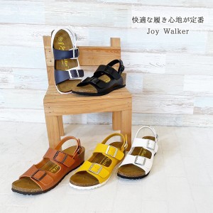  joy walker - ダブルベルト ウエッジ サンダル - 5色 #1455P / ファッション 靴 サンダル・ミュール