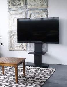 壁掛け風アングルテレビ台 ロー ブラック / 家具・インテリア 収納家具