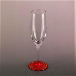 シャンパングラス独楽 赤 / 生活雑貨 食器・キッチン グラス・コップ・タンブラー ワイングラス