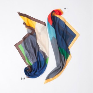 カラーブロック柄 スカーフ / ファッション 服飾雑貨 ストール・マフラー