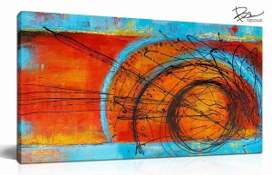 BWA101 アートパネル フィボナッチ 100x50cm 抽象画 絵画 壁掛け アート 北欧 黄金比 / 家具・インテリア インテリアアート アートフレー