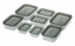 アイリスオーヤマ 調理器具・キッチン用品 耐熱ガラス容器 8点セット / 生活雑貨 食器・キッチン 容器・ストッカー 保存容器・保存袋