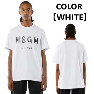  MSGM (エムエスジーエム) brushed logo t-shirt / 半袖 Tシャツ 2色 #2000MM510 / ファッション メンズアパレル トップス Tシャツ・カッ