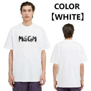  MSGM (エムエスジーエム) brushed MSGM logo t-shirt / 半袖 Tシャツ 2色 #3440MM201 / ファッション メンズアパレル トップス Tシャツ