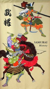  和風のれん 暖簾 浮世絵 武将 侍 武士 日本製 和風 ノレン 85×150cm / 家具・インテリア ファブリック・敷物