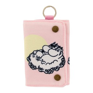 ムーミン 財布 北欧 ウォレット ムーミン 雲に乗る ピンク キャンバス ムーミン谷 24×12cm / ファッション バッグ・財布 三つ折り財布