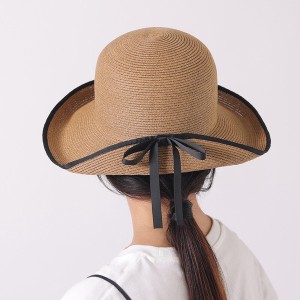  先行予約/2024年春夏新作 折り返したブリムが印象的な ペーパーブレードハット(2色) / ファッション 服飾雑貨 帽子