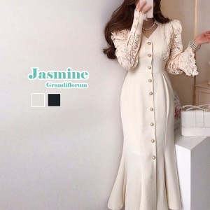  Jasmine Grandiflorum マーメイド ロングワンピース レディース 綺麗め / ファッション レディースアパレル ワンピース・ドレス