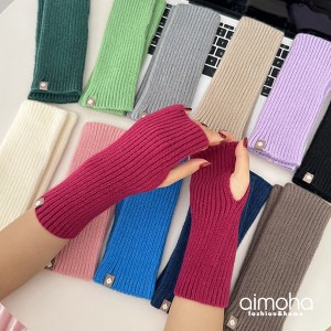  aimoha select 親指穴付きニットリストカバー アームカバー リストカバー ニット レディース / ファッション 服飾雑貨 手袋・アームウォ