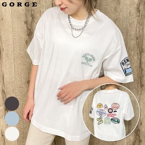 サメワッペン刺しゅうTシャツ / ファッション レディースアパレル トップス Tシャツ・カットソー