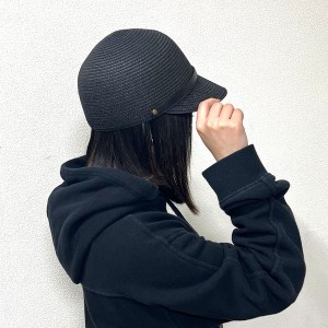 新作 2024 クーコ COOCO フェイクレザーベルトデザイン キャップ HAT 帽子 / ファッション 服飾雑貨