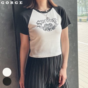 ラグランロックTシャツ / ファッション レディースアパレル トップス Tシャツ・カットソー