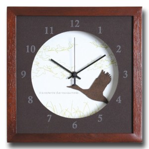 小さめサイズが可愛い北欧テイストのインテリアクロック(時計)VerdureClock/Swan/BR / 家具・インテリア 掛置時計 掛時計