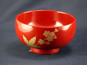 誕生花付き汁椀 朱 2月4日 赤桜草(アカサクラソウ) / 生活雑貨 食器・キッチン 碗・椀