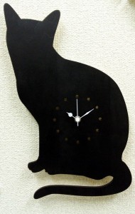 動物たちのシルエットが可愛い掛け時計 ネコ・ブタ・トナカイ・ウサギ・カバ・ゾウ Silhouette Clock / 家具・インテリア 掛置時計 掛時