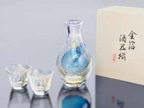  日本製 冷酒セット(金箔) 盃 杯 徳利 日本酒 純米酒 大吟醸酒 本醸造 / 生活雑貨 食器・キッチン お酒グッズ