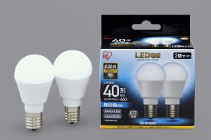 アイリスオーヤマ 照明 LED電球 LED電球 E17 広配光タイプ 2個セット 40形 昼白色・電球色相当 / 電化製品 生活家電 ライト・照明 電球・