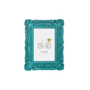  Creative Co-Op Home ピーコックブルー フォトフレーム4’ x 6’ Resin Photo Frame Peacock Blue / 家具・インテリア インテリア雑貨