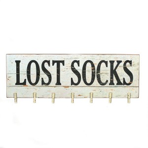  Creative Co-Op Home ウォールデコ LOST SOCKSMDF Wall Dcor ’LOST SOCKS’ w/ 7 Clothespins / 家具・インテリア インテリア雑貨 壁面