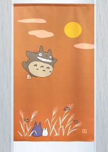 のれん 目隠し 85X150cm となりのトトロ「みんなでお月見」 日本製 ジブリ / 家具・インテリア ファブリック・敷物